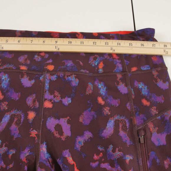 Athleta Rainer Leopard Print Plum Purple Tight Leggings Womens Sz XL - Picture 8 of 13